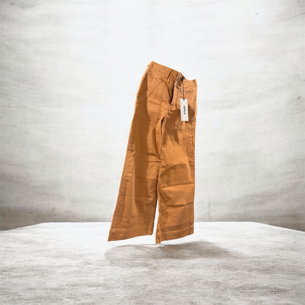 Wide Leg Tan Jeans
